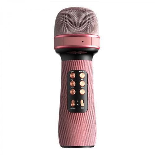 marque generique -Microphone Sans Fil Bluetooth pour Appareil de Musique de Haute Qualité pour PC Chantant Des Enfants Rose marque generique  - Microphones