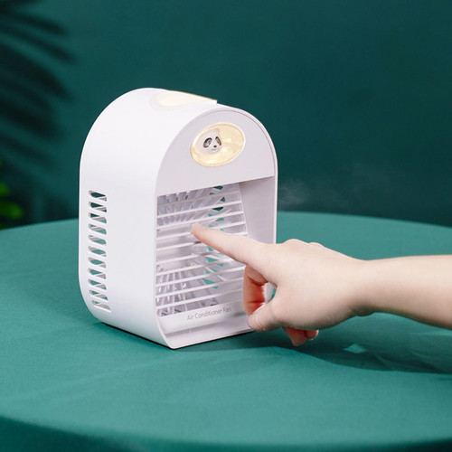 marque generique Mini Climatiseur 3 En 1 Ventilateur De Refroidissement Humidificateur Purificateur Veilleuse Blanc