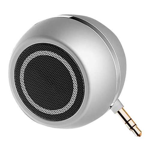 Barre de son Mini Haut-parleur 3.5mm Jack AUX Lecteur Audio De Musique Pour Téléphone Portable Argent