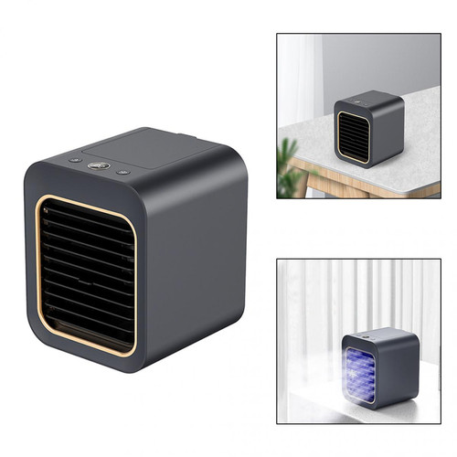 Ventilateur Mini Refroidisseur D'air De Climatiseur De Ventilateur Portatif Pour Le Bureau à La Maison Bleu Foncé