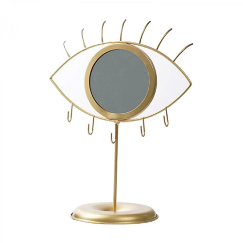 marque generique - Miroir En Forme D'oeil de Table avec Le Support de Bijoux, Cintre Décoratif Moderne de Collier - Miroirs