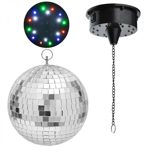 Effets à LED Moteur De Boule De Disco De Miroir Rotatif Accrochant L'éclairage De Boule De Réflexion De Miroir De DJ Avec La Boule