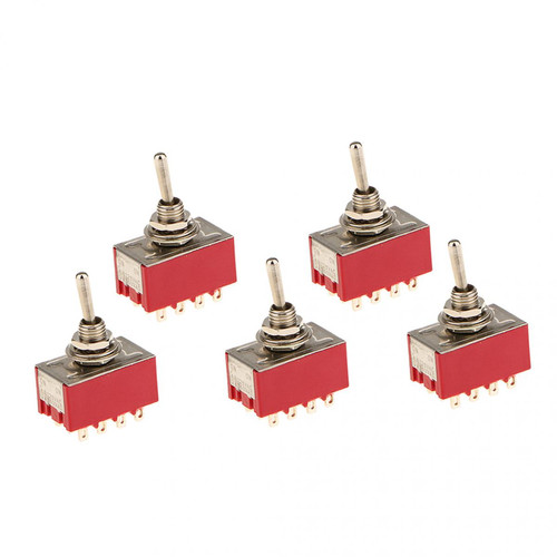marque generique - On / On Petite Mini-interrupteur à Bascule Modèle 12 Broches 4PDT Paquet Rouge marque generique - Reseaux marque generique