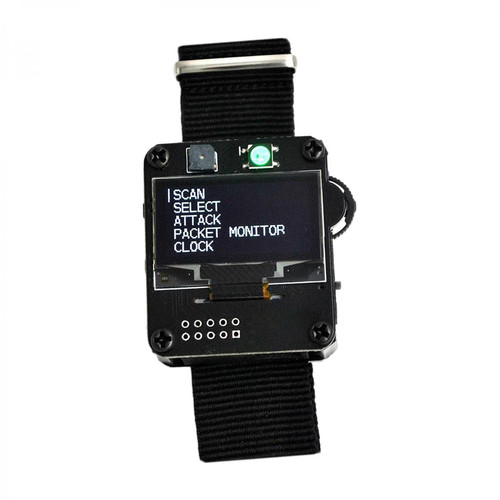 Montre connectée marque generique Outil De Test WiFi Professionnel ESP8266 WiFi Deauther Watch Noir