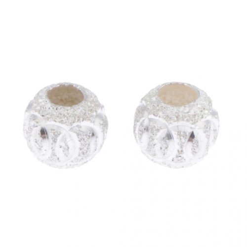 Perles marque generique Perle d'entretoise en vrac à gros trous en argent 925 - DIYJewellery Making Finding 4mm 6pcs