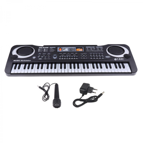 Instrument de Musique électronique Portable Mini Orgue électronique avec Microphone pour Enfants débutants pour mélomane LIKJ Clavier électrique Piano numérique 