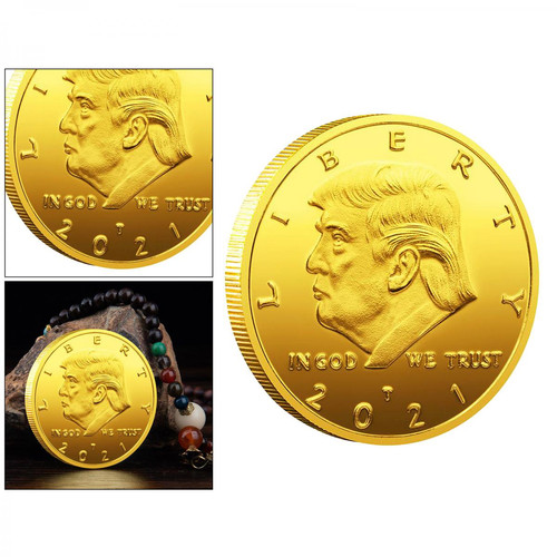 Objets déco Pièce D'or 45e Président Américain Donald Trump Pièce De Monnaie En Métal Collection De Pièces D'or