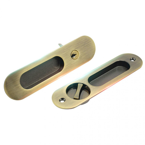 Bloque-porte marque generique poignée de serrure de porte invisible avec des clés pour porte de porte en bois de grange coulissante # 2