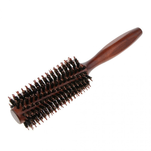 marque generique - Poignée en bois nylon soins des cheveux brosse ronde anti perte de cheveux coiffant twilled marque generique  - Coiffure