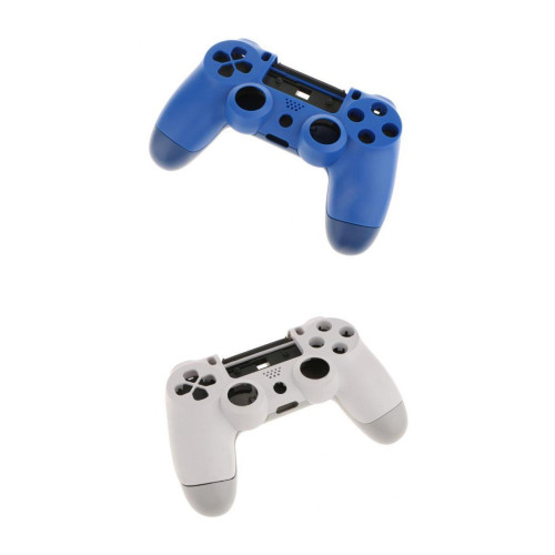 marque generique - Pour Sony PS4 Pro Controller Couverture Coque Etui Protection Peau Couper Précise Près Du Fuselage, Paquet De 2 (Blanc + Bleu) - Manette PS4