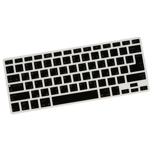 Accessoires Clavier Ordinateur Protecteur de Peau de Clavier de Langue Arabe en Silicone Keyboard Cover Pour MacBook Black