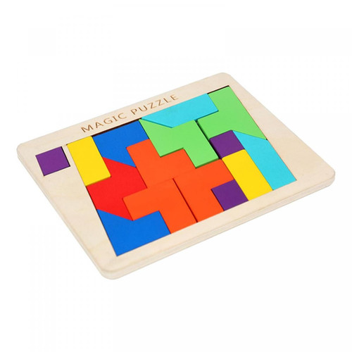 marque generique - Puzzle Tangram de voyage en bois Montessori Kids Toys marque generique  - Jeux éducatifs