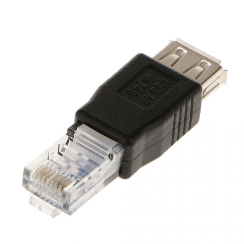 marque generique RJ45 Mâle à USB Femelle Adaptateur Convertisseur Prise De ROuteur Réseau Connectivité LAN Prise Jack Ethernet RJ45 Porte Fente
