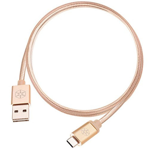marque generique - SilverStone SST-CPU04G-1000 - Cable USB réversible, A vers C, Cable extrêmement durable avec tressage en nylon, Recharge et synchronisation de données à haute vitesse, 1.0 m, or marque generique  - ASD