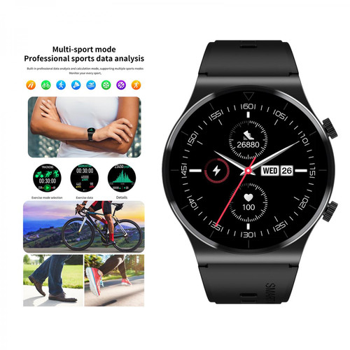 Montre connectée Sports Men Smartwatch étanche Bluetooth Call Calorie Counter Black 02