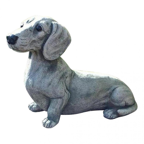 marque generique - Statue De Jardin De Chien En Résine Figurines De Sculpture Animsl 11x12x17cm marque generique  - Sculpture chien