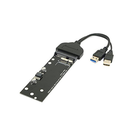 Adaptateur de boîtier de disque dur SSD, USB 3.0 à 7 + 17 broches