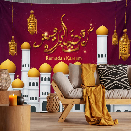 marque generique Tapisserie Eid Mubarak Tenture Murale Décoration Ornements Dortoir Salon C 100x75cm