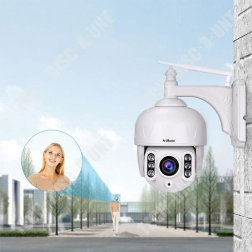 Tech Discount TD® Caméra dôme à zoom optique 5x avec caméra sans fil de surveillance de vision nocturne infrarouge de 40 m