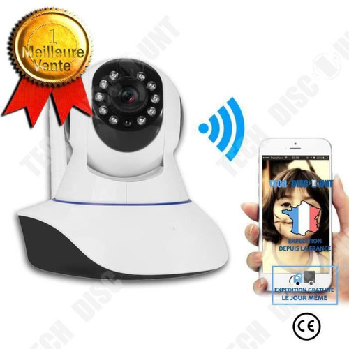 Tech Discount - TD® Camera WIFI 720P HD IP WiFi-Caméra de surveillance sans fil- Système de sécurité de domicile- caméra réseau sans fil ip camera Tech Discount  - Camera IP WIFI