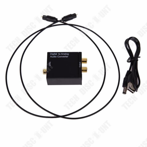 Câble antenne TD® Convertisseur 3.5 mm Audio digitale (Toslink et Coaxial) à analogue (Cinch)