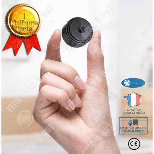 Webcam Tech Discount TD® Moniteur wifi sans fil panoramique HD 360 degrés caméra rotative avec téléphone portable maison vision nocturne à distance en pl