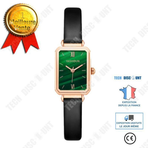 marque generique - TD® Petite montre verte mode petite montre carrée femme montre simple montre lumineuse pour dames - Décoration Vert