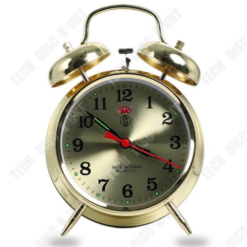 Tech Discount - TD® Réveil mécanique rétro horloge à l'ancienne classique fer à cheval cloche horloge métal nostalgique horloge robuste et durable Tech Discount  - Bonnes affaires Horloges, pendules