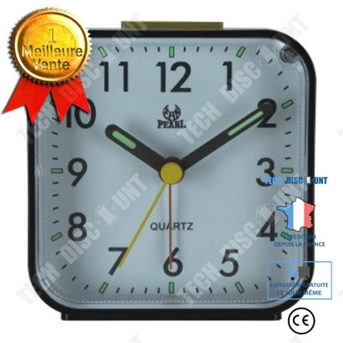 Tech Discount - TD® Réveil Veilleuse et Snooze / Ascendant Alarme sonore / Simple à régler Horloges, alimenté par batterie, petit, noir Tech Discount  - Horloges, pendules