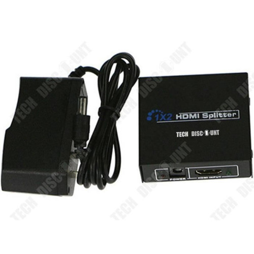 Câble antenne TD® Séparateur HDMI audio répartiteur support ultra HD 2 entrées noir câble télévision sélecteur diviseur moniteur performance