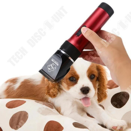 Tech Discount - TD® Set de tondeuse pour chien P6 lame rasoir pour grands chiens cheveux Toilettage animaux non lubrifiant ROUGE Tech Discount  - Chiens