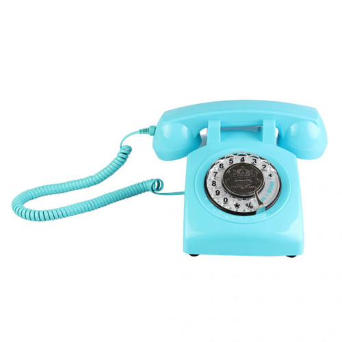 marque generique - Téléphone de bureau Bell avec cadran rotatif rétro noir - Téléphone fixe Pack reprise