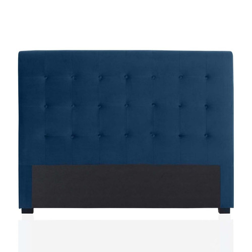 marque generique - Tête de lit capitonnée Premium Velours 160cm Bleu marque generique  - Têtes de lit marque generique