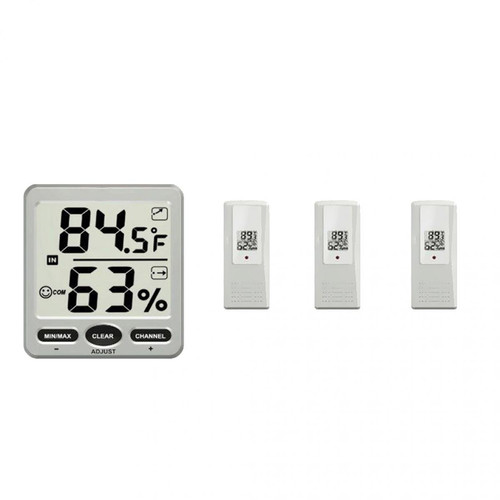 marque generique - Thermomètre sans fil numérique 8 canaux à 2 canaux avec 1 capteur à distance marque generique  - Capteur mesure distance