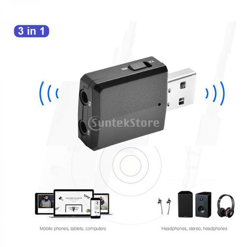 Clé USB Wifi TV USB 3.5MM Bluetoooth émetteur Et Récepteur Dongle Pour Ordinateur PC Noir