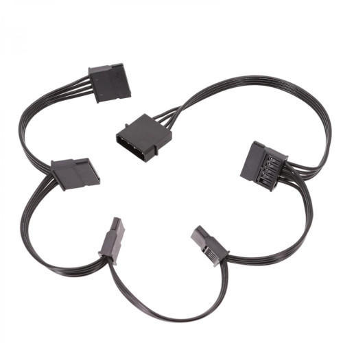 Câble antenne marque generique Universel 4Pin IDE à 5 SATA Câble D'alimentation Du Disque Dur HDD SSD Adaptateur 18AWG Fil 1 à 5 Splitter