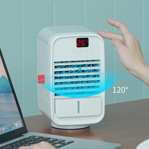 Ventilateur Ventilateur de Bureau mini climatiseur refroidissement humidifie pour Chambre Bureau Refroidissement Silencieux