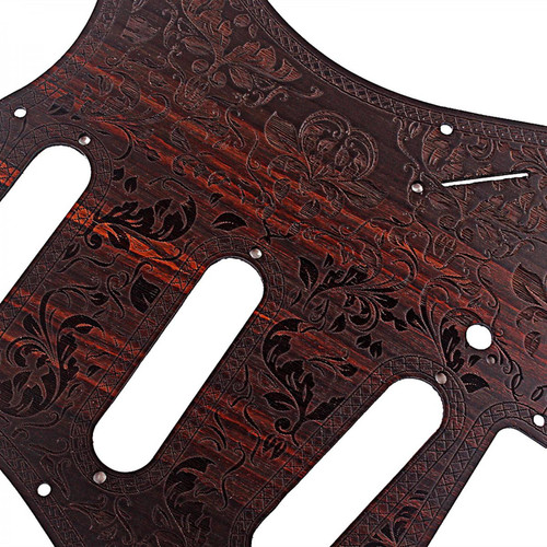 Accessoires instruments à cordes Vintage Sculpté 8 Trou SSS Électrique Guitare Scratch Plate pour ST Guitare Instrument de musique Accessoires