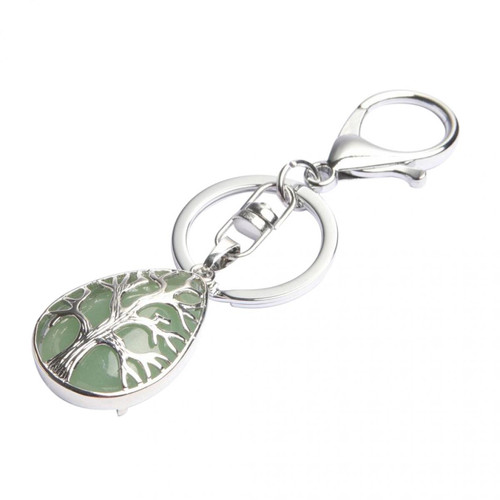 Perles marque generique waterdrop arbre de vie pendentif en pierres précieuses porte-clés porte-clés diy artisanat vert turquoise