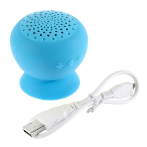 marque generique - Waterproof Mini sans fil Bluetooth mains libres Mic aspiration Président micro Douche Blue Car - Enceinte PC Etanche