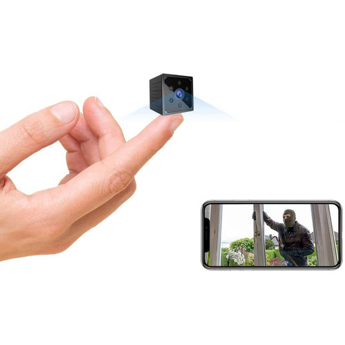 Caméra de surveillance connectée marque generique Webcam 1080p HD Wireless WiFi Hidden camera micro mini Spy Camera with Live ink application Battery Life minimum security camera portable baby - sitter Camera with night vision Motion Detection