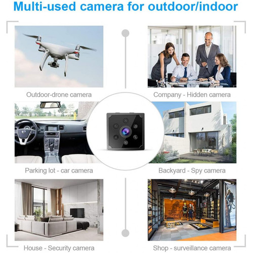Caméra de surveillance connectée Webcam 1080p HD Wireless WiFi Hidden camera micro mini Spy Camera with Live ink application Battery Life minimum security camera portable baby - sitter Camera with night vision Motion Detection