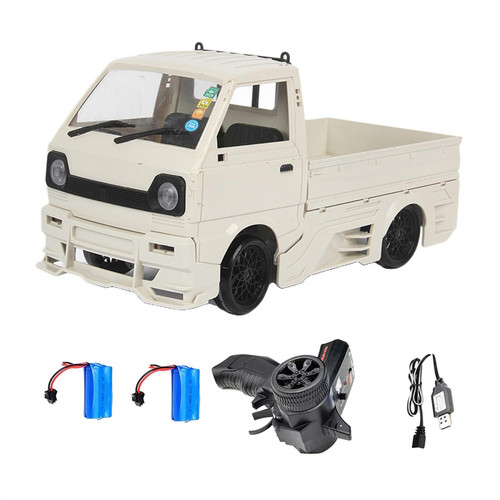 Accessoires maquettes marque generique WPL D12 1:10 2WD RC Car Drift Climbing Truck Crawler Jaune 3 Batteries