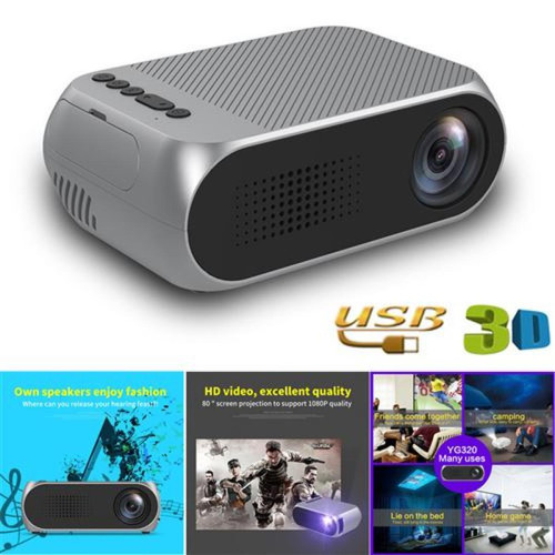 marque generique - YG320 Mini Home Cinéma Cinéma TV LED Portable Projecteur 1080P HDMI / USB / SD / AV SL marque generique  - Mini vidéoprojecteur