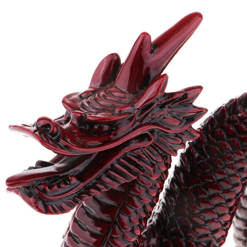 marque generique Zodiaque Chinois Résine Licorne Dragon Figurine Peint à La Main Jouet Maison Ornements