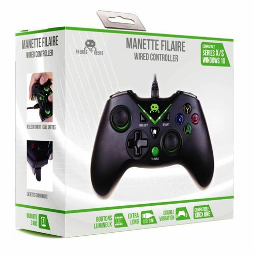 Freaks And Geeks Manette Xbox one - X-S + PC Noire Contrôleur de jeu MICROSOFT filaire 3M - NOIRE Idée cadeau