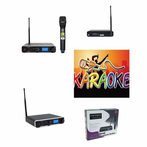 Definitive Audio - Micro Main PRO sans fil UHF DJ KARAOKE AFFICHAGE LCD DIGITAL 1 CANAL - Freq 50Hz à 18KHz - Micros sans fil