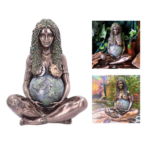 Petite déco d'exterieur Millennial Gaia Earth Mother Déesse Te Fiti Oberon Zell Statue Medium