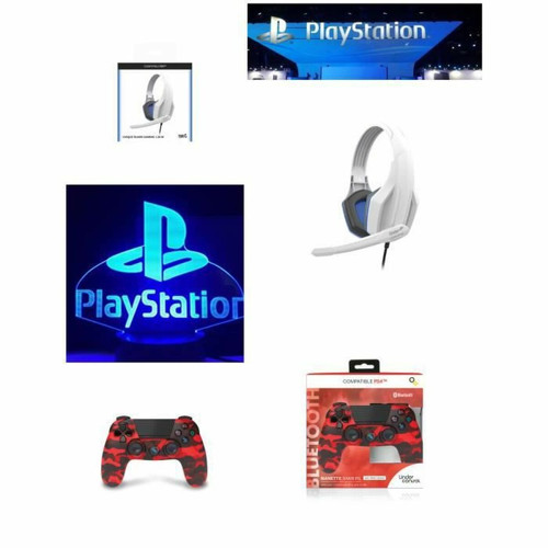 Under Control - Pack Manette PS4 Manette Bluetooth URBAN fire rouge 3.5 JACK + Casque 1702 PS4-PS5 PLAYSTATION - Under Control