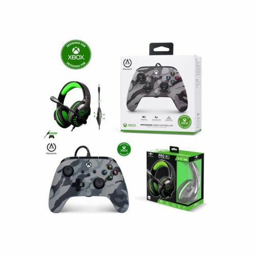 Power A - Pack Manette XBOX ONE-S-X-PC ARCTIC CAMOUFLAGE EDITION Officielle + Casque Gamer PRO H3 SPIRIT OF GAMER XBOX ONE/S/X/PC Power A  - Xbox One